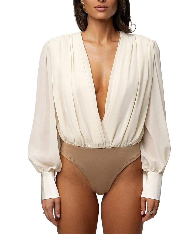 Refined Pleated Chiffon Top by Jluxlabel