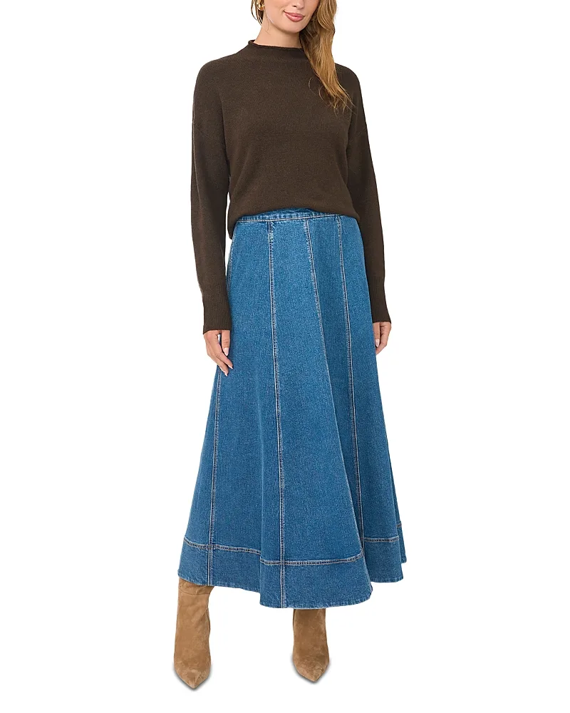 Long Sleeve Mock Neck Sweater by 1.State