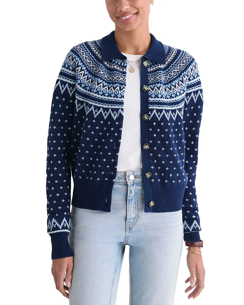 Collared Fair Isle Cardigan by Vineyard Vines