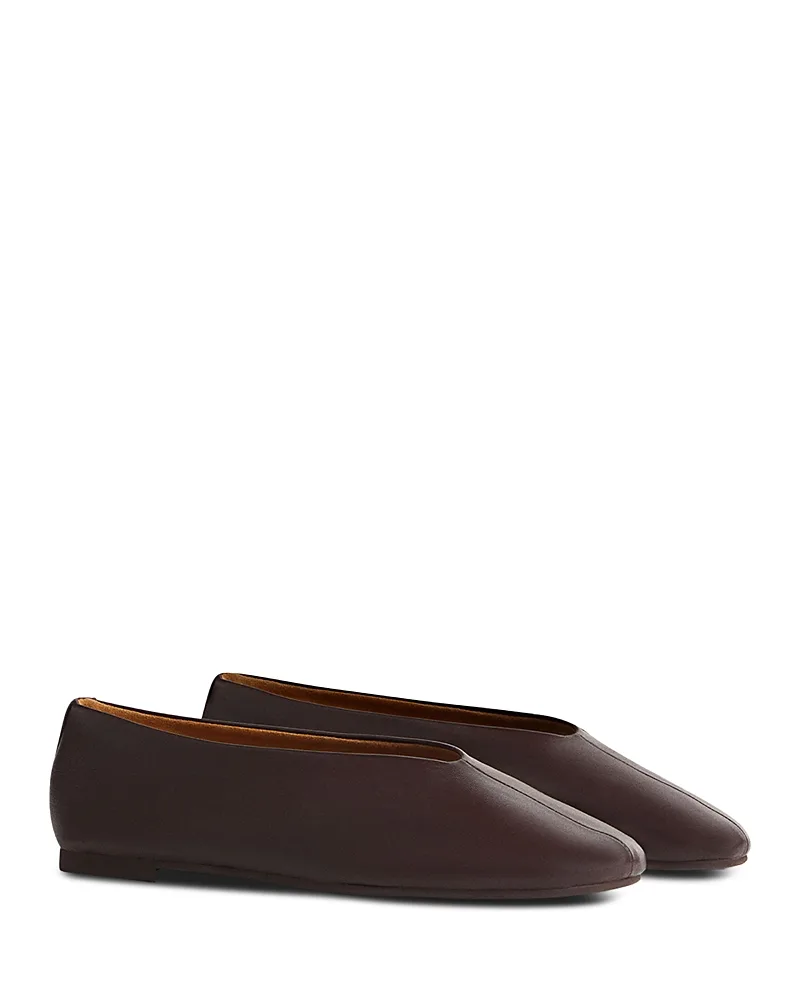 Blaine Leather High Vamp Ballet Flats by Reformation