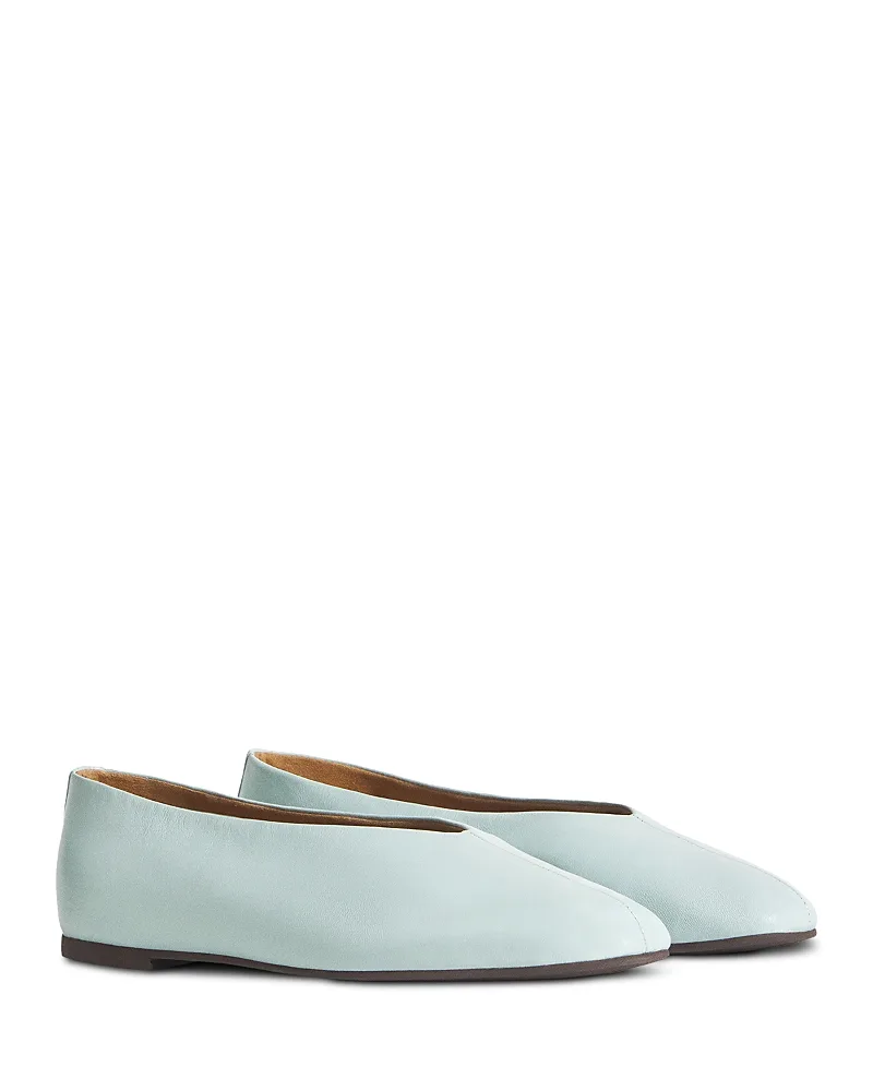 Blaine Leather High Vamp Ballet Flats