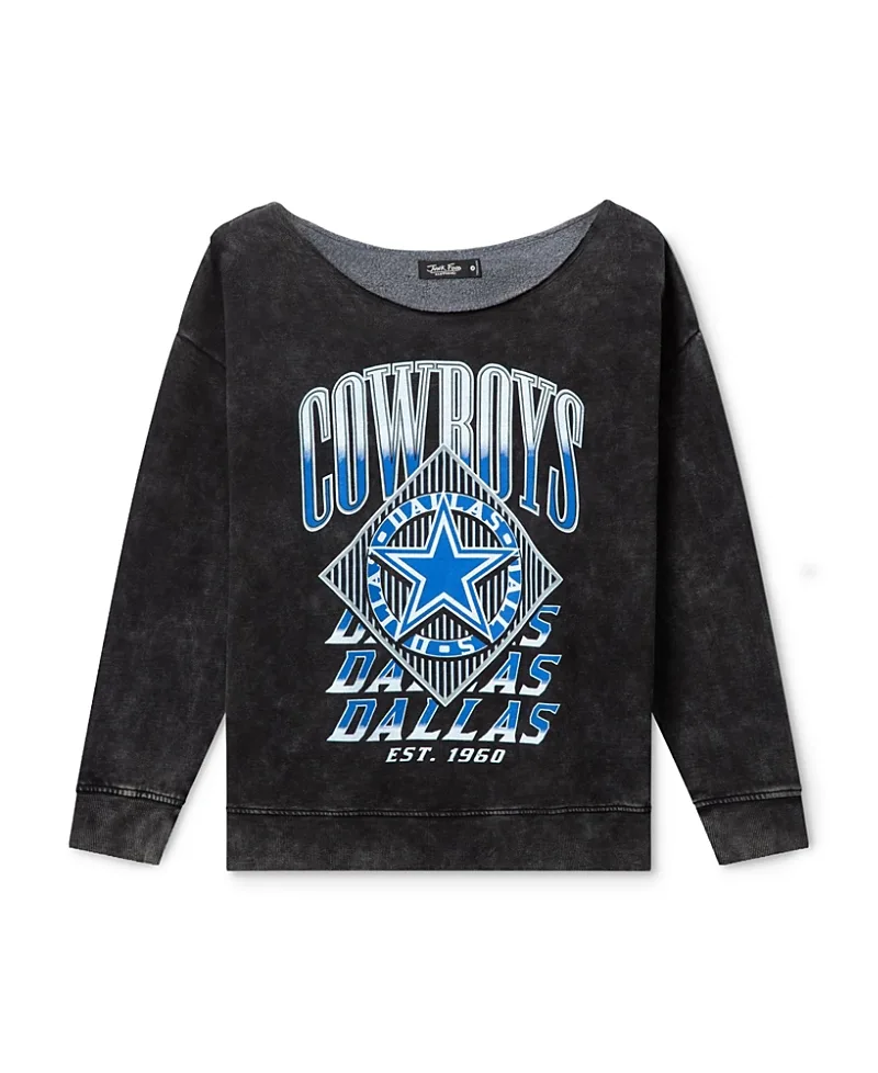 NFL Dallas Cowboys Off Shoulder Cropped Fleece by Junk Food