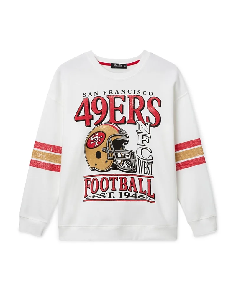 NFL San Francisco 49ers Oversized Striped Fleece by Junk Food