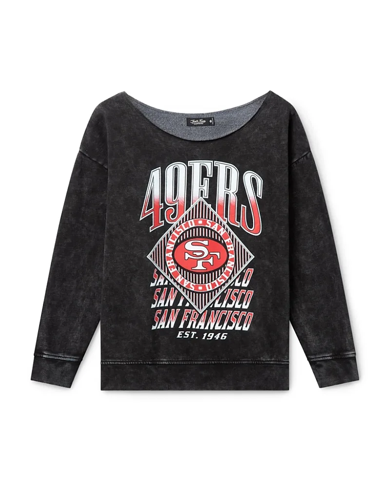 NFL San Francisco 49ers Off Shoulder Cropped Fleece by Junk Food