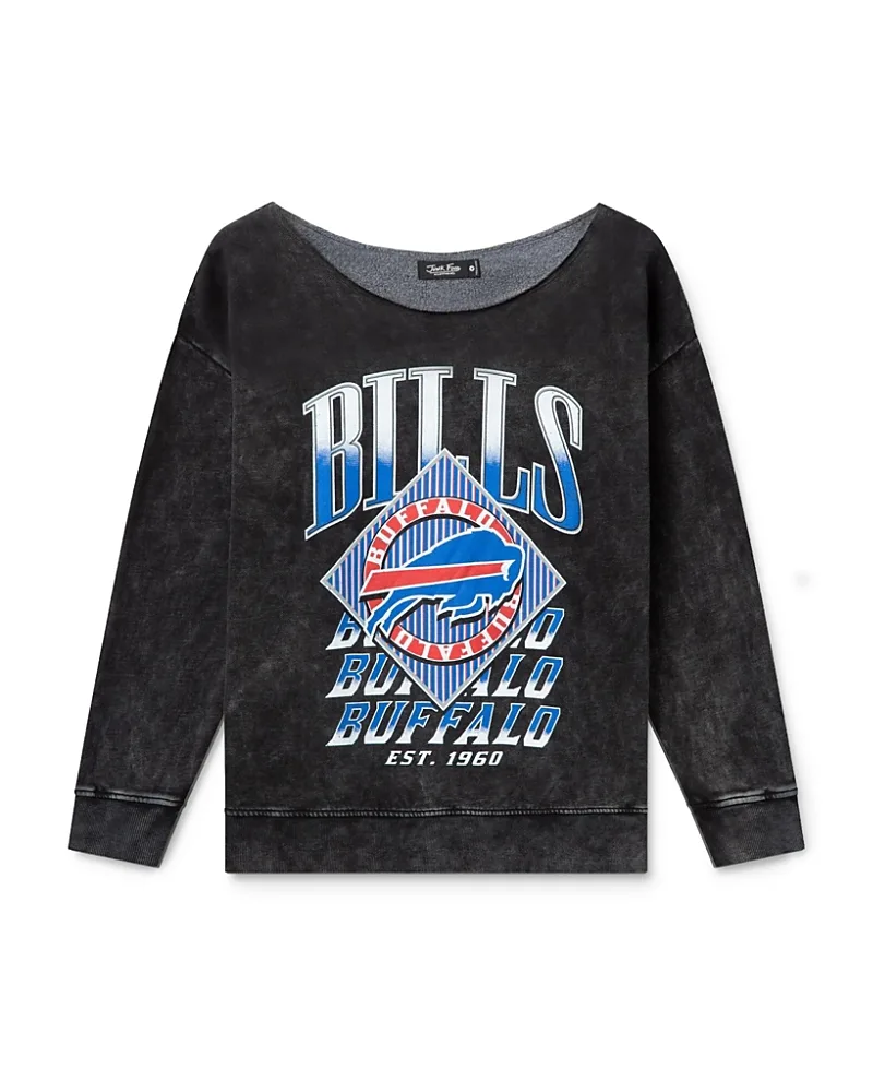 NFL Buffalo Bills Off Shoulder Cropped Fleece by Junk Food