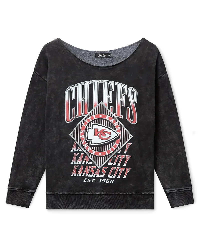 NFL Kansas City Chiefs Off Shoulder Cropped Fleece by Junk Food