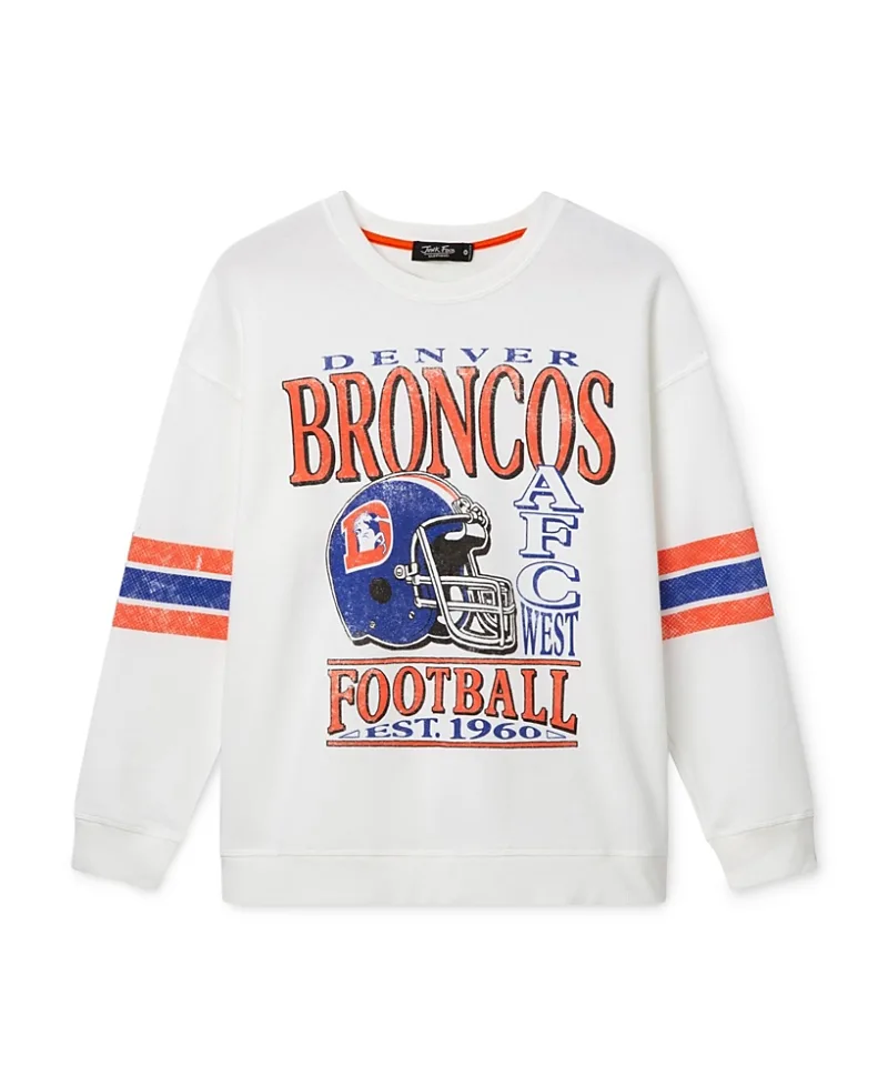 NFL Denver Broncos Oversized Striped Fleece by Junk Food