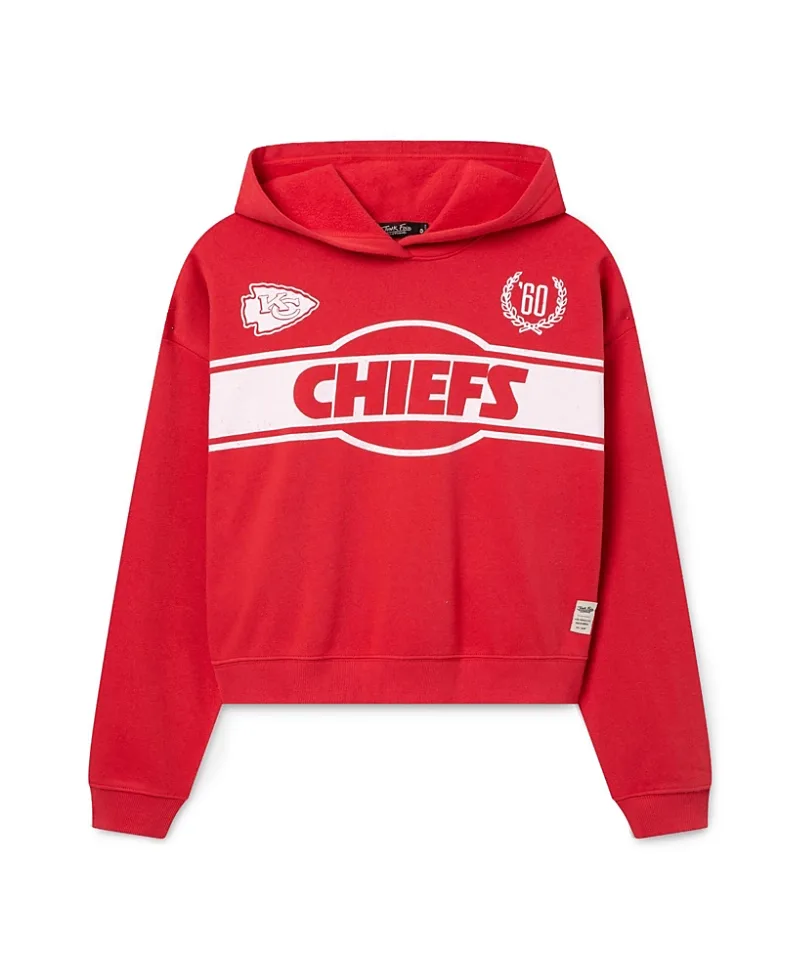 NFL Kansas City Chiefs Oversized Crop Hoodie by Junk Food