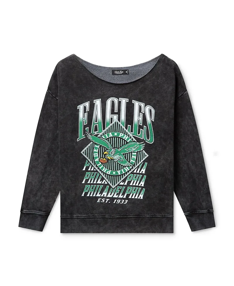 NFL Philadelphia Eagles Off Shoulder Cropped Fleece by Junk Food