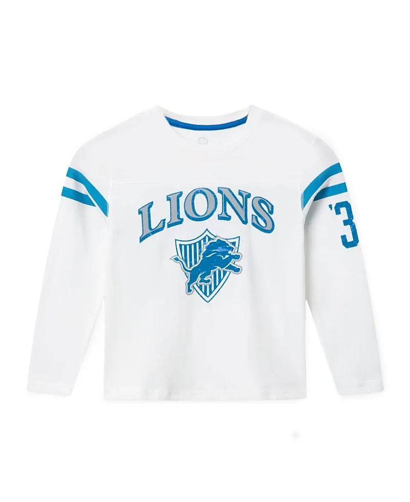 NFL Detroit Lions Striped Long Sleeve Tee by Junk Food