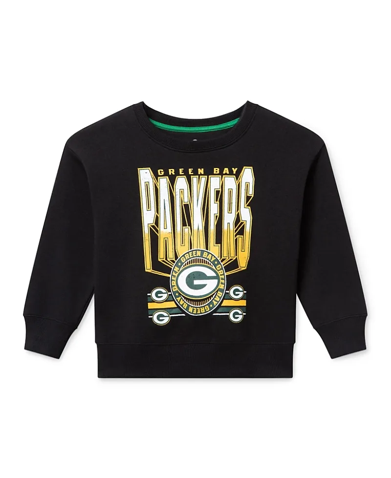 NFL Green Bay Packers Drop Shoulder Crew Fleece by Junk Food
