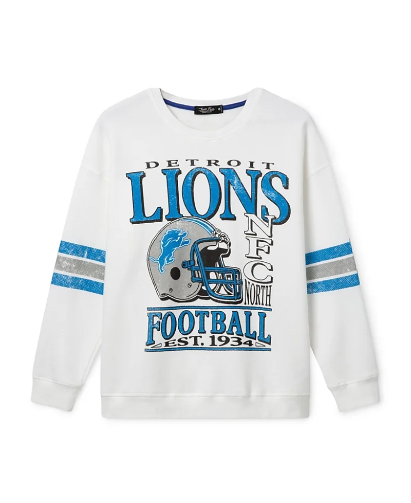 NFL Detroit Lions Oversized Striped Fleece by Junk Food