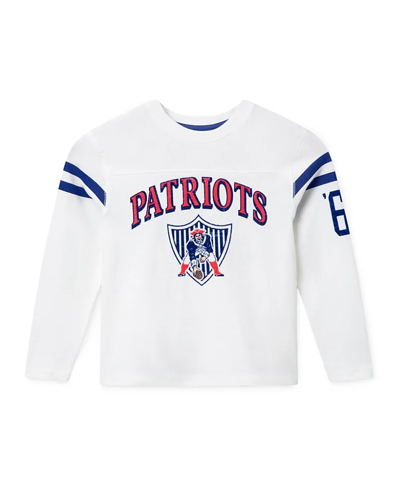 NFL New England Patriots Striped Long Sleeve Tee by Junk Food