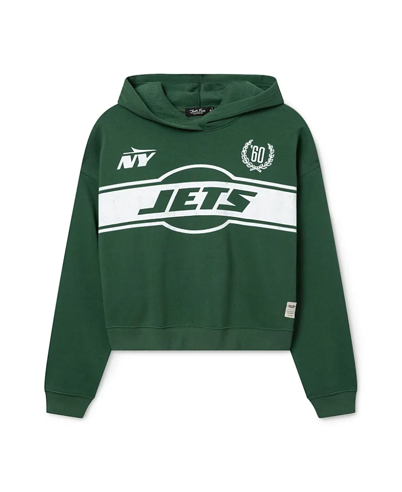 NFL New York Jets Oversized Crop Hoodie by Junk Food