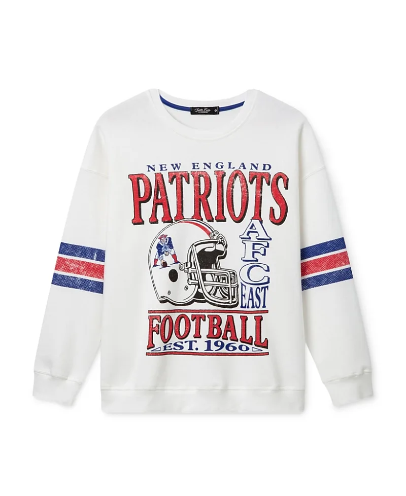 NFL New England Patriots Oversized Striped Fleece by Junk Food