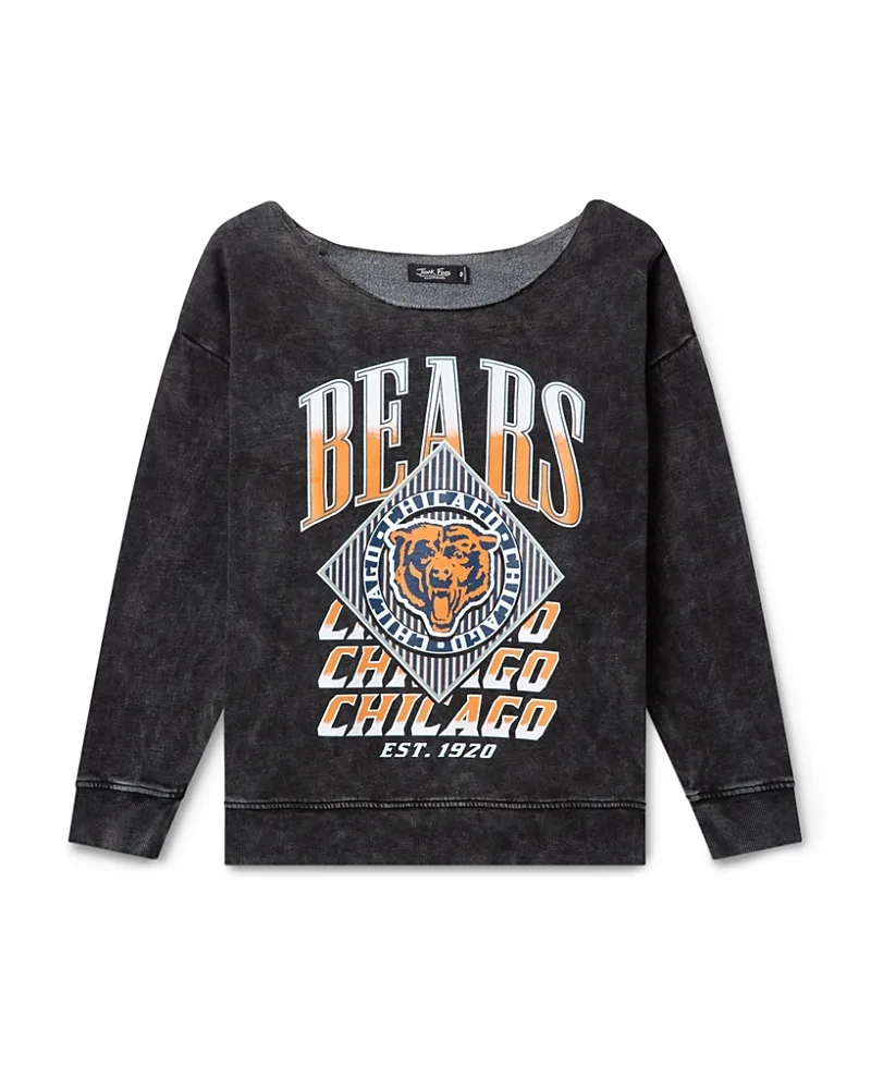 NFL Chicago Bears Off Shoulder Cropped Fleece by Junk Food