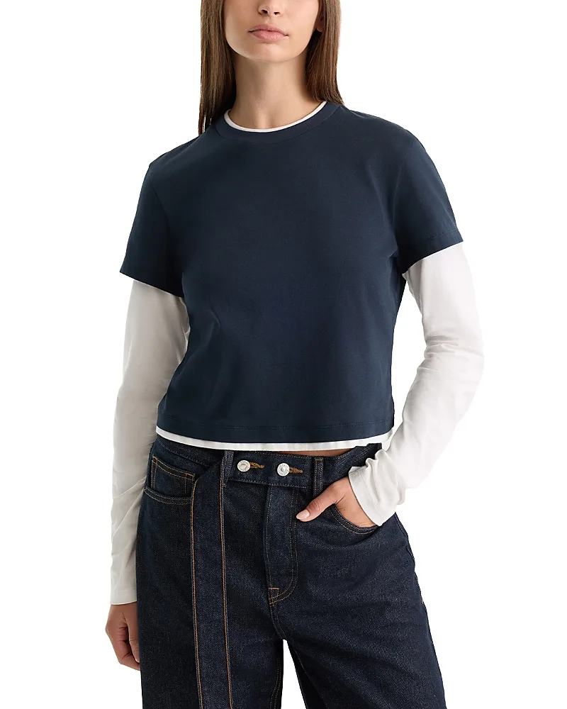 The Combo Layered Tee by GOOD AMERICAN