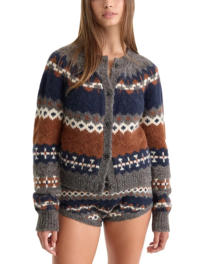 The Classic Fair Isle Cardigan by GOOD AMERICAN