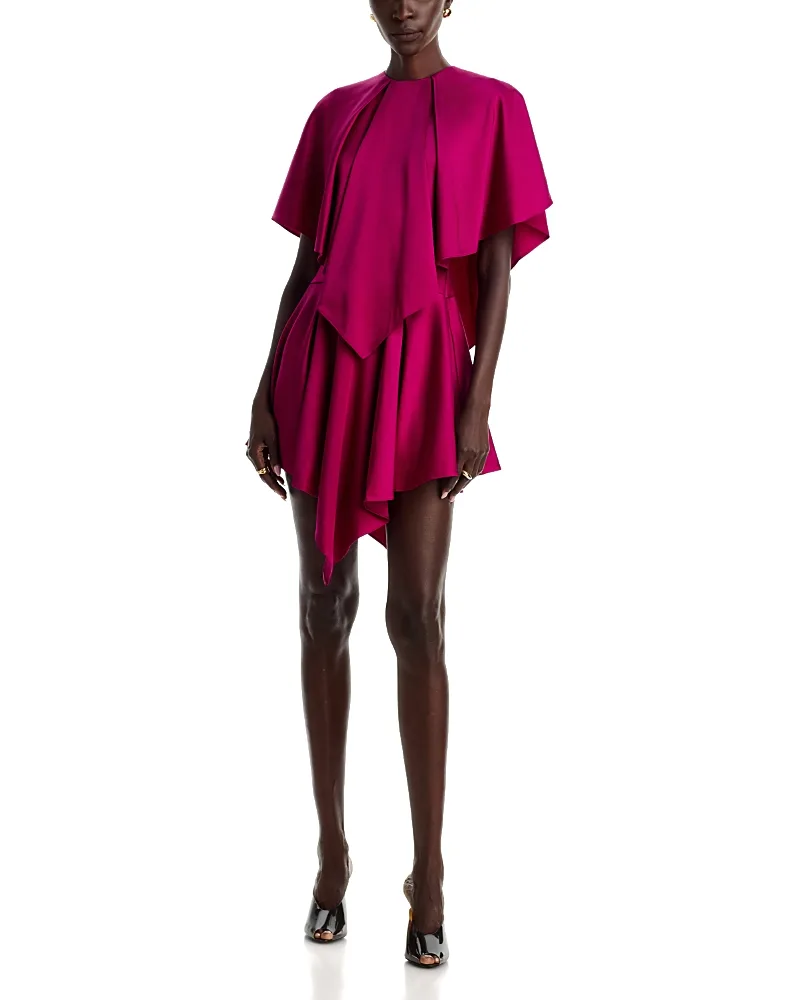 Satin Cape Mini Dress by Stella McCartney