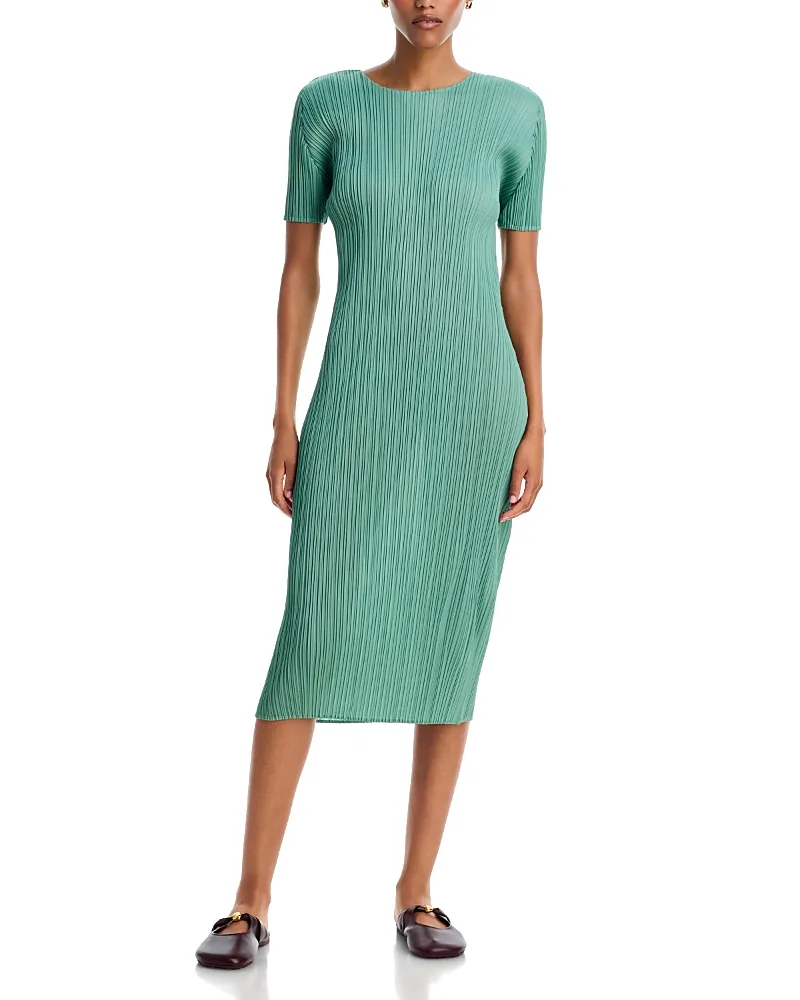 August Plisse Midi Dress by Pleats Please Issey Miyake