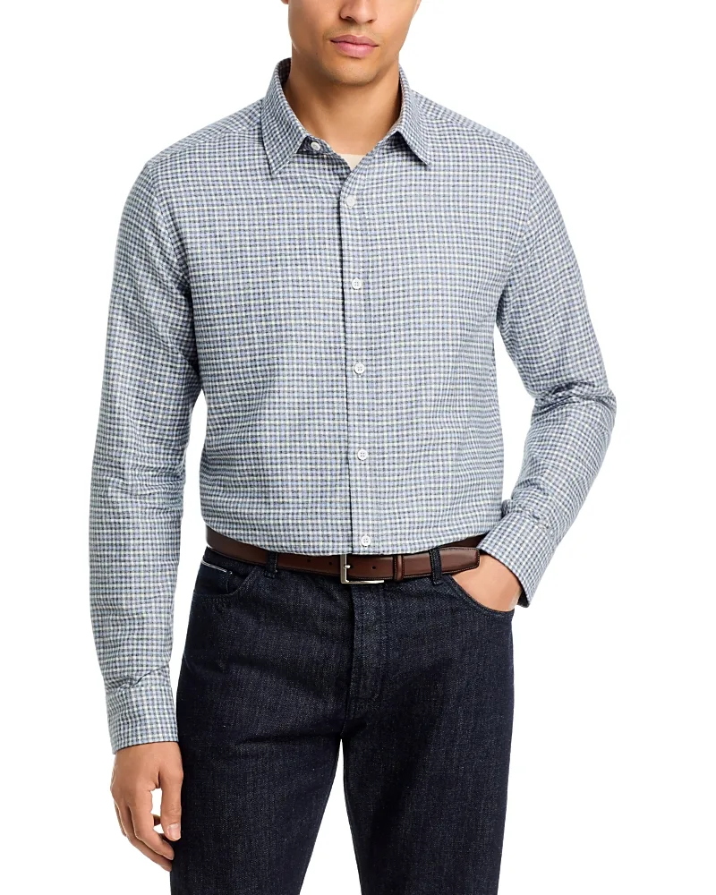 Cotton Open Check Point Collar Shirt by The Mens Store At Bloomingdales