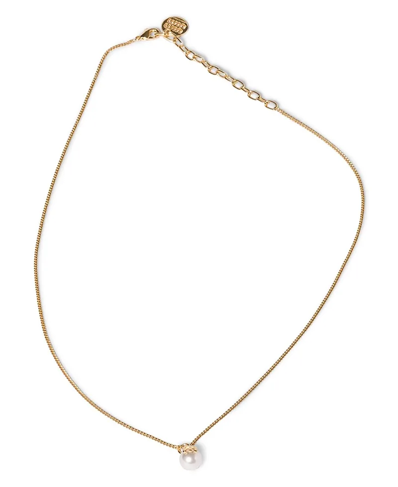 Metal and Pearl Necklace by Miu Miu