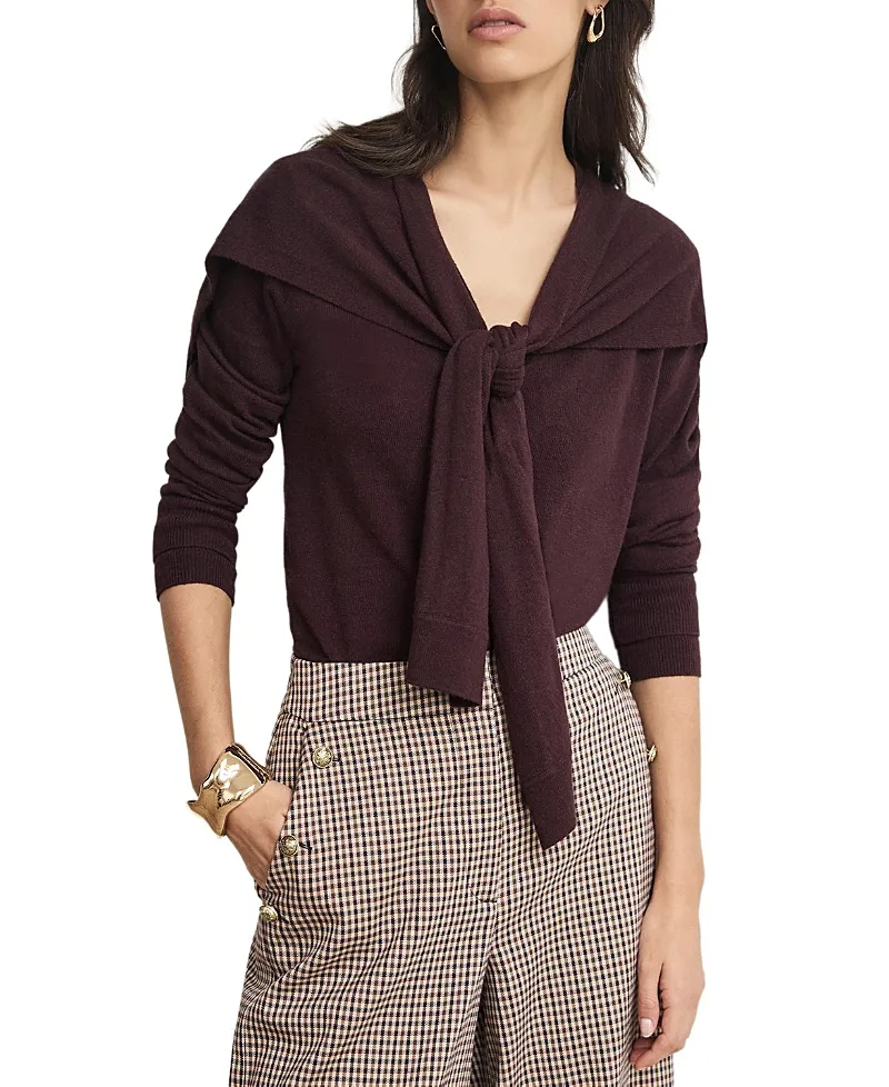 Scarf Detail Cardigan by Mint Velvet