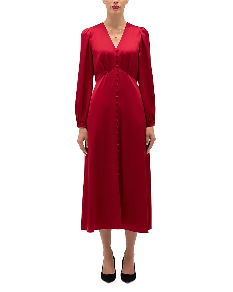 Rosabella Satin Midi Dress by Hobbs London