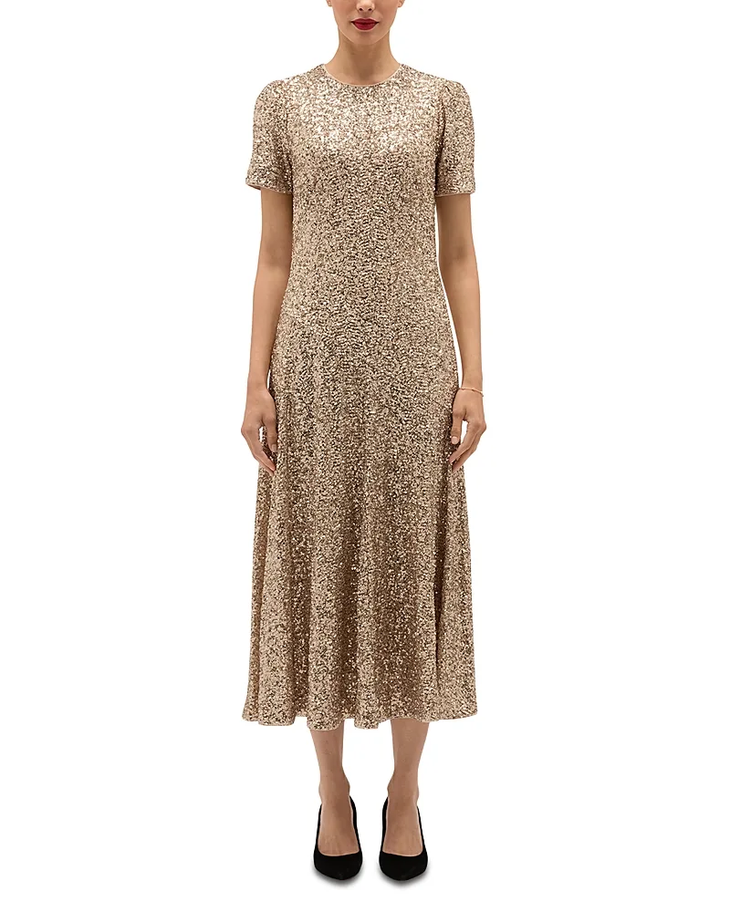 Saffie Sequin Midi Dress by Hobbs London