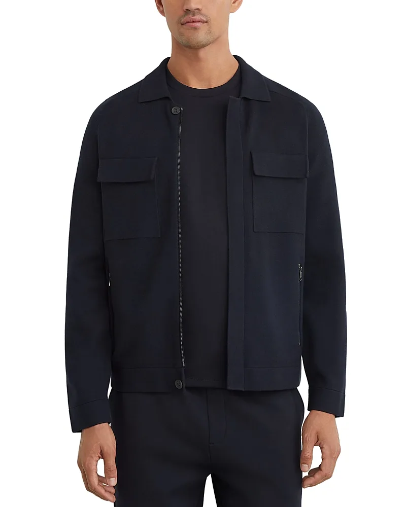 Fleetwood Concealed Placket Pocket Zip Jacket by Reiss