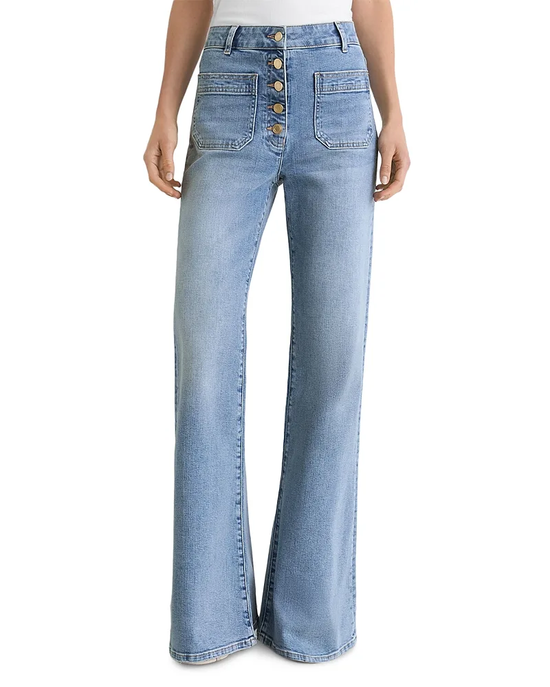 High Rise Flared Jeans by Reiss