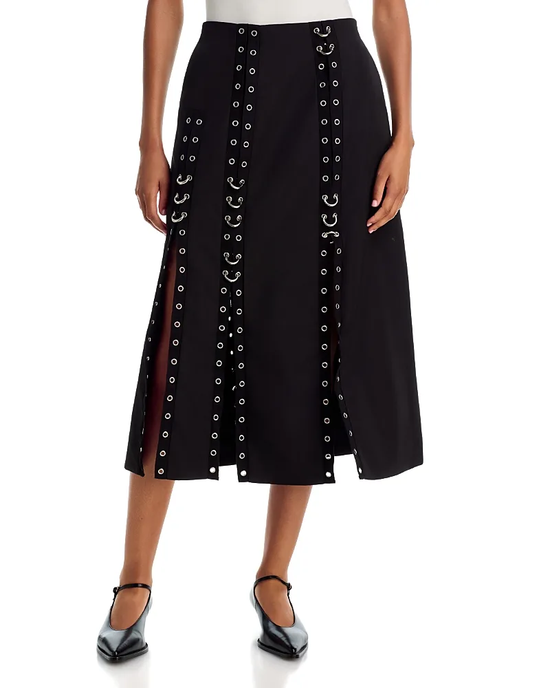 Grommet Ring Ripple Skirt by Simone Rocha