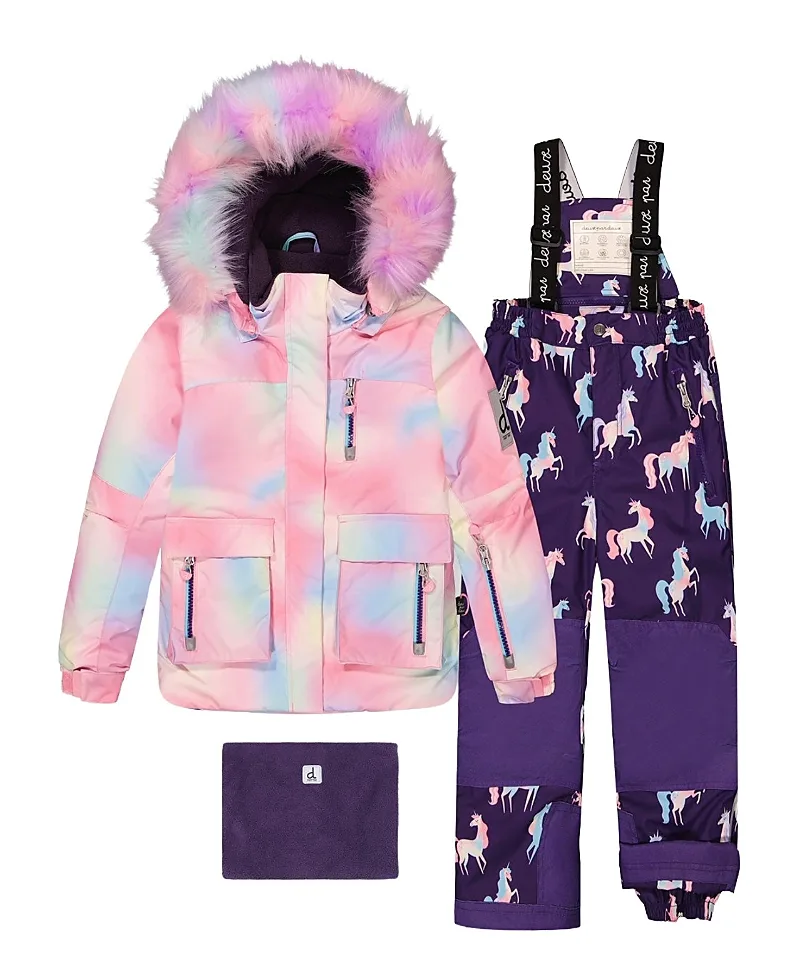 Play Jacket & Unicorn Pants Two Piece Snowsuit by Deux Par Deux