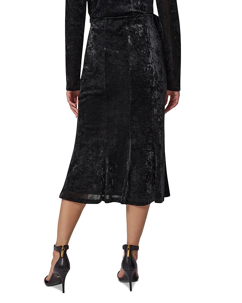 Stretch Velvet Midi Skirt by Donna Karan New York