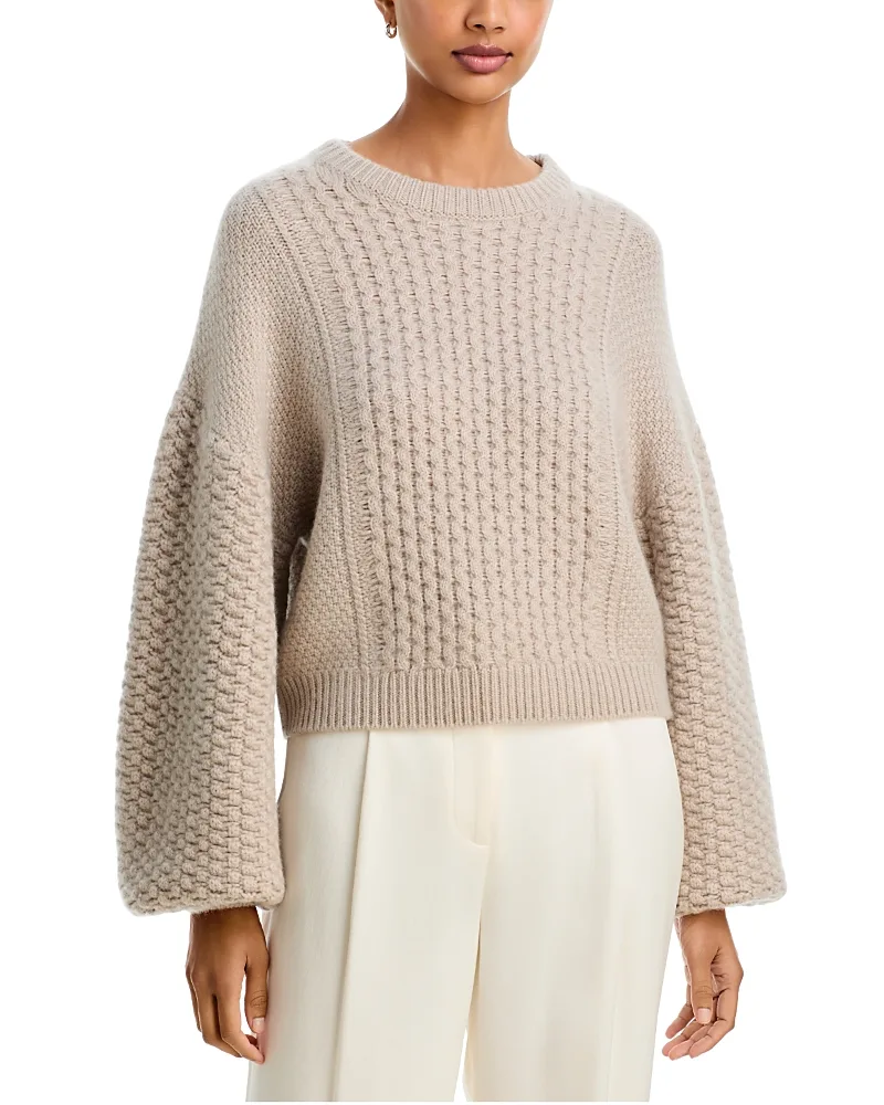 Clothilde Cashmere Textured Knit Sweater by Lisa Yang