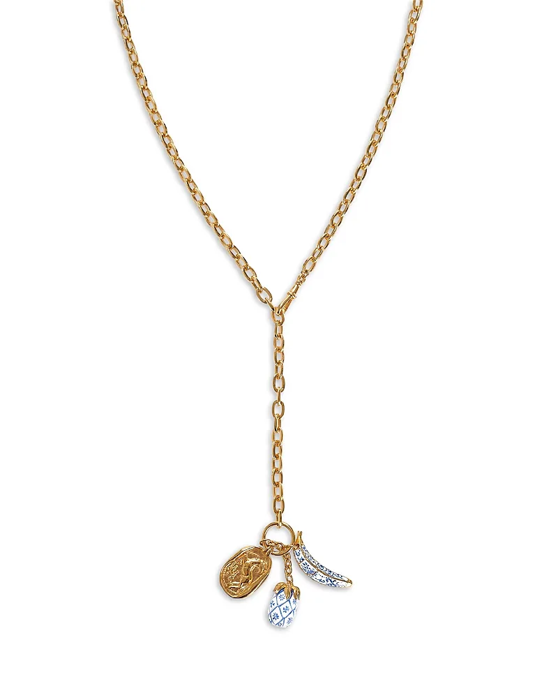 Bloomcraft Triple Charm Lariat Necklace, 29.5" by Chloé