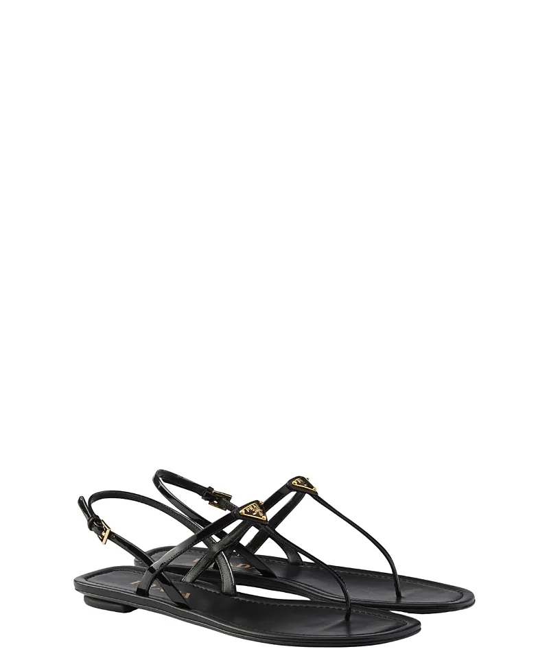 Patent Leather Thong Sandals