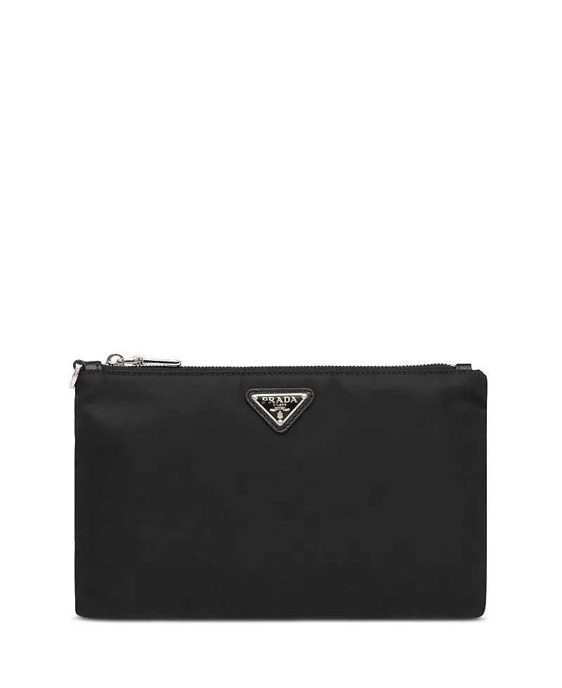 Re-Nylon and Saffiano Leather Pouch by Prada