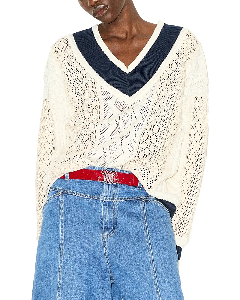 Pinne Cotton Varsity Sweater by Max & co.