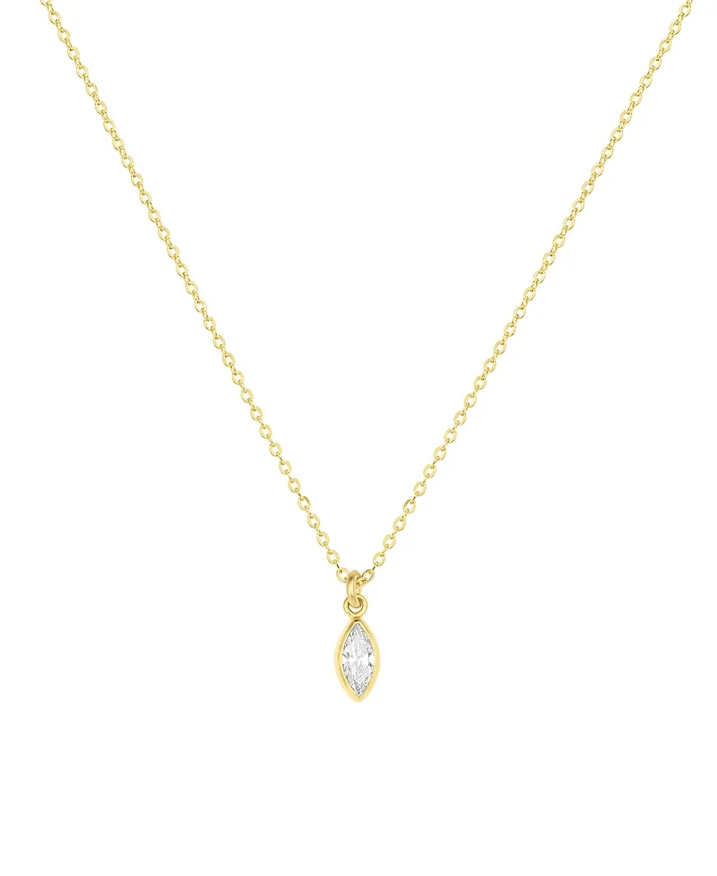 Marquise Birthstone Charm Necklace by Set & Stones