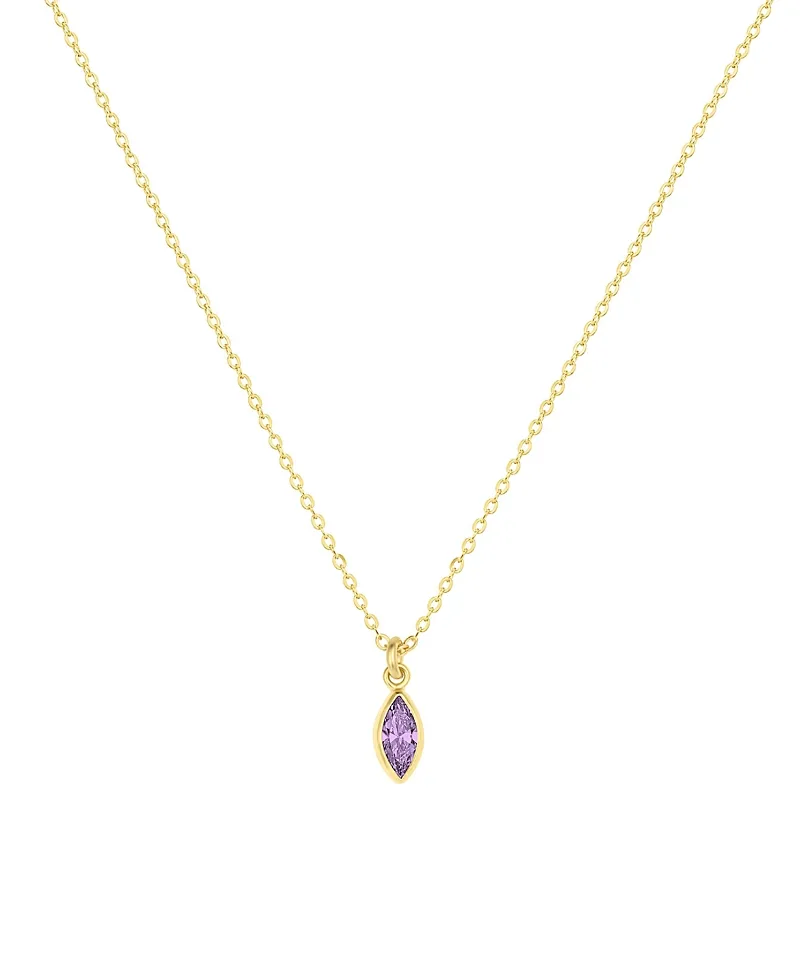 Marquise Birthstone Charm Necklace by Set & Stones