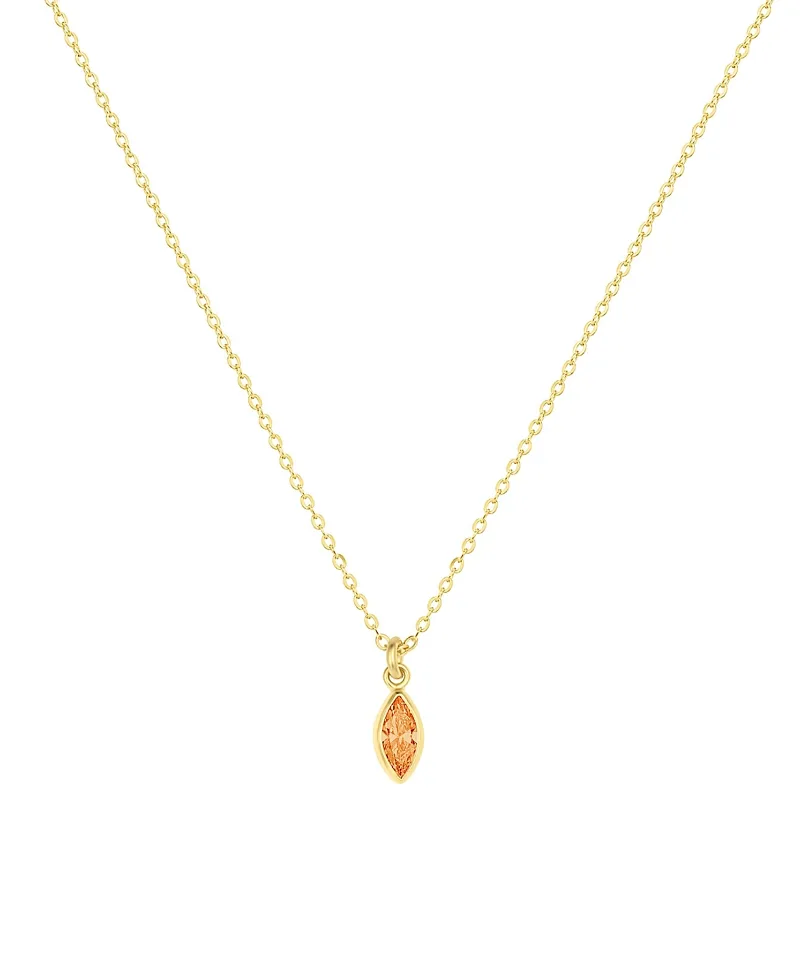 Marquise Birthstone Charm Necklace by Set & Stones