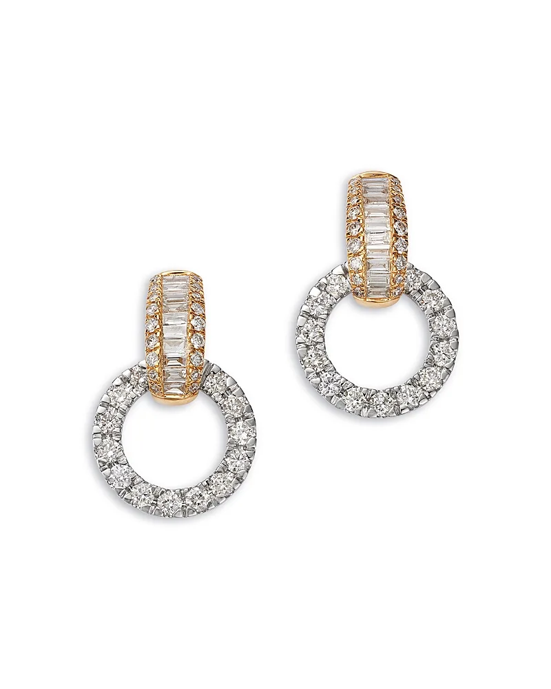 Diamond Mixed Cut Doorknocker Drop Earrings in 14K Yellow & White Gold, 1.5 Tcw by Bloomingdales Fine Collection