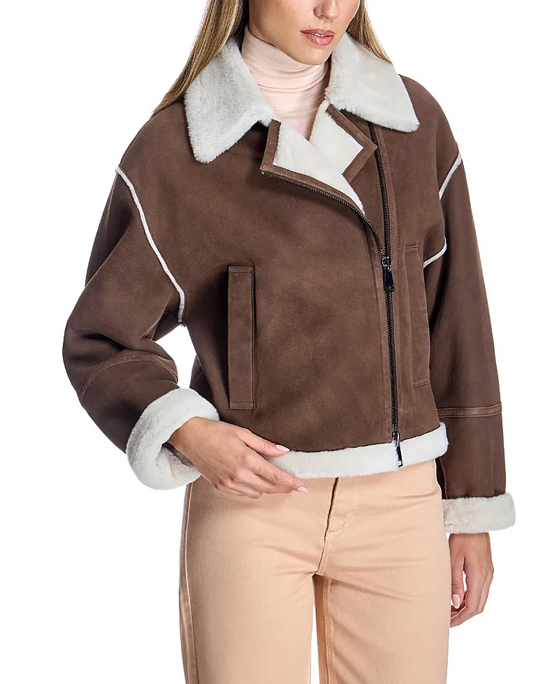 Two-Tone Shearling Jacket by Maximilian