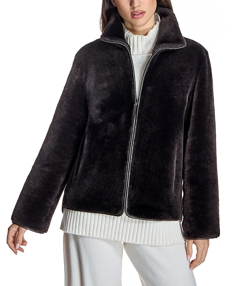 Shearling Zipper Jacket by Maximilian
