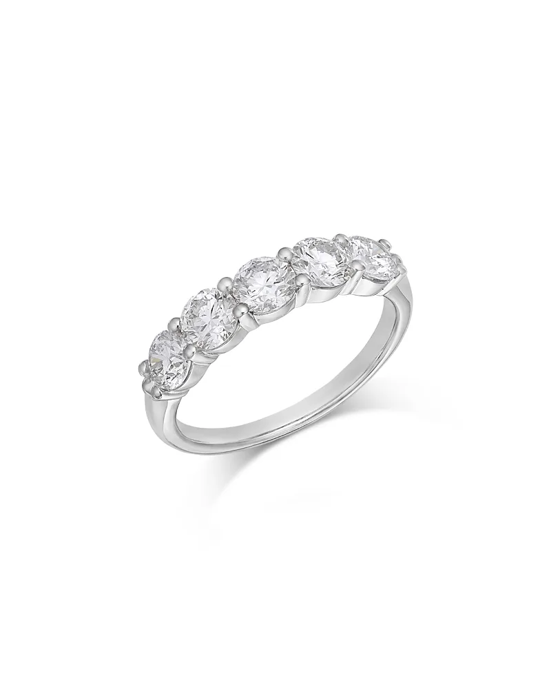 Luxe Collection Certified Lab Grown Diamond Five Stone Band in 14K White Gold, 1.50 Tcw by Bloomingdales Fine Collection
