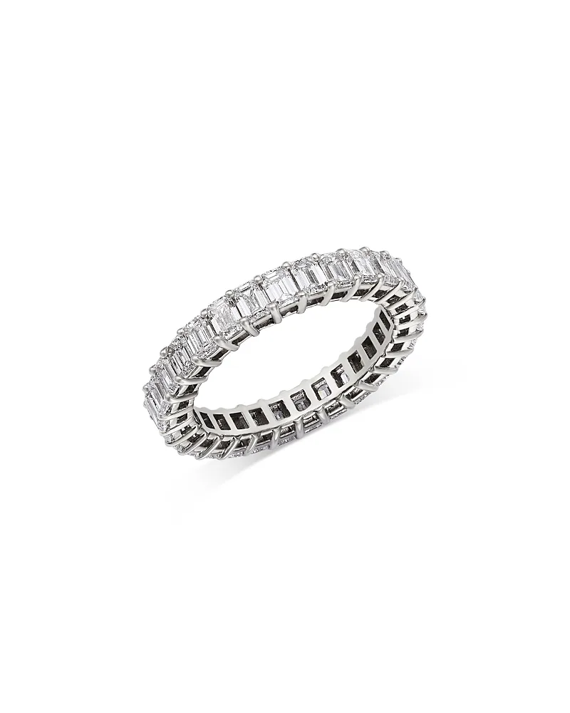 Luxe Collection Certified Lab Grown Diamond Emerald Cut Eternity Band in 18K White Gold, 3.0 Tcw by Bloomingdales Fine Collection