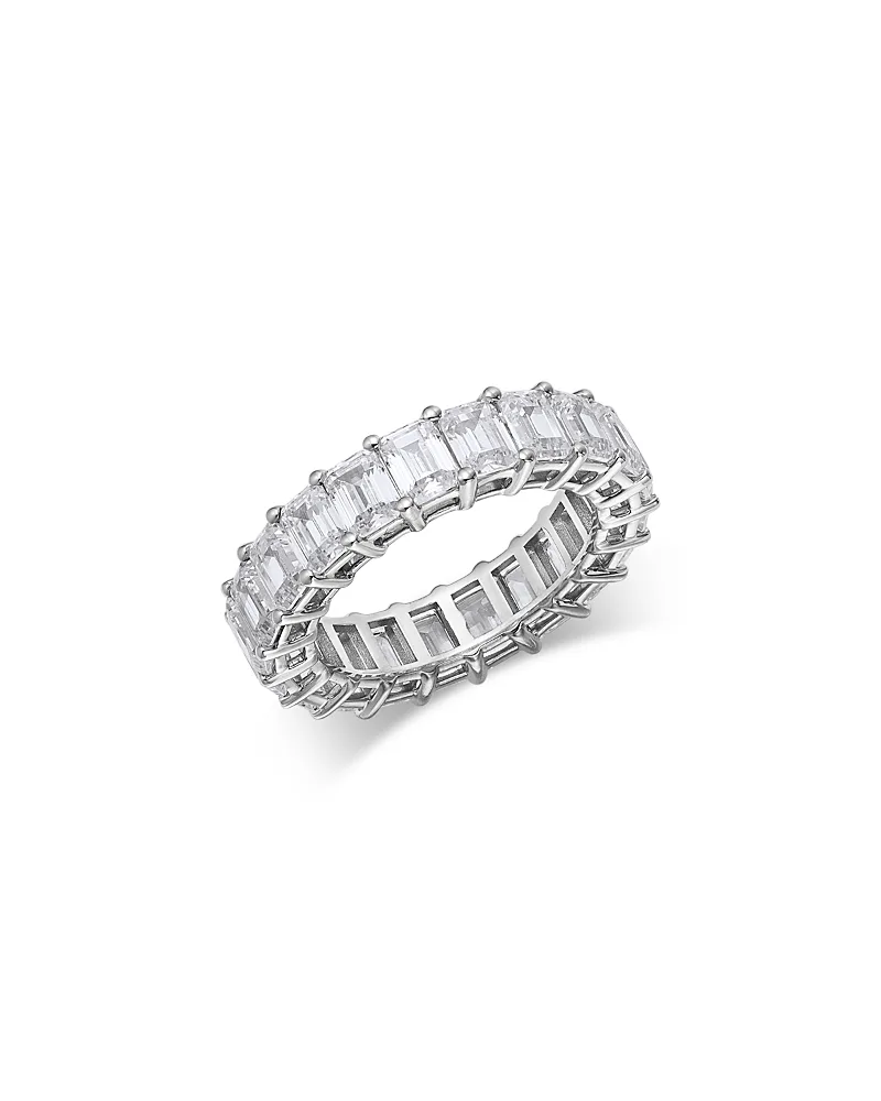 Luxe Collection Certified Lab Grown Diamond Emerald Cut Eternity Band in 18K White Gold, 6.75 Tcw by Bloomingdales Fine Collection