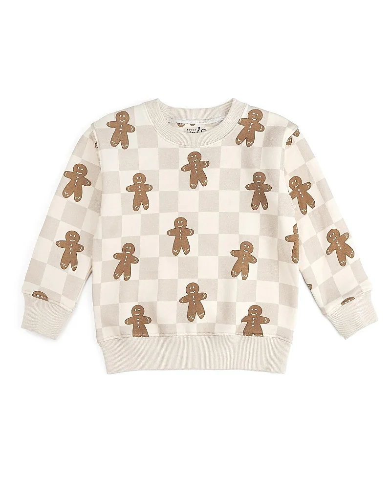 Gingerbread Christmas Checkered Sweatshirt by Sweet Wink