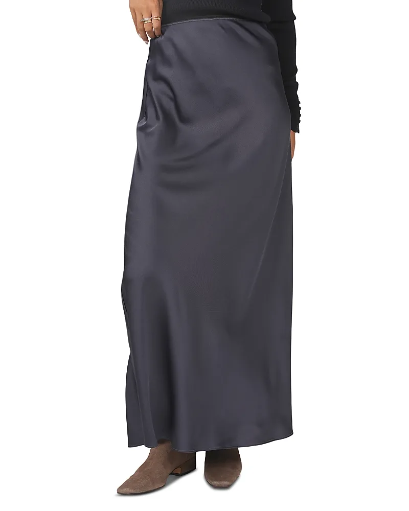 Satin a Line Slip Skirt